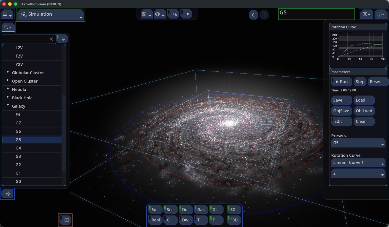 A galaxy simulation
